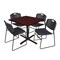 Cain Cain Square Table & Chair Set, Wood, Metal, Polypropylene Top TB4242MH44BK - alternate 1